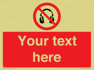 Custom No Headphones Sign